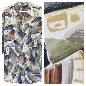 Vintage Gianni Monzini Italy Designer Men Size‎ XL Button Down Long  Sleeve